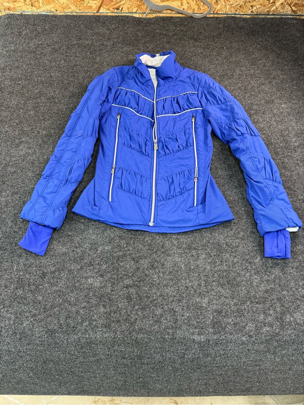 Women's Lululemon Electric Blue Quilted Zip-Front Jacket
